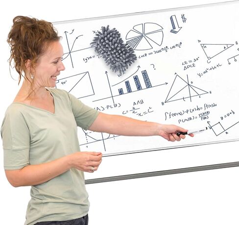 4 Pieces Microfiber Whiteboard Eraser Magnetic Dry Erase Eraser Washable Microfiber Shag Eraser Whiteboard for Chalk, Classroom and Office (Rose Red, Green, and Gray) in Kuwait