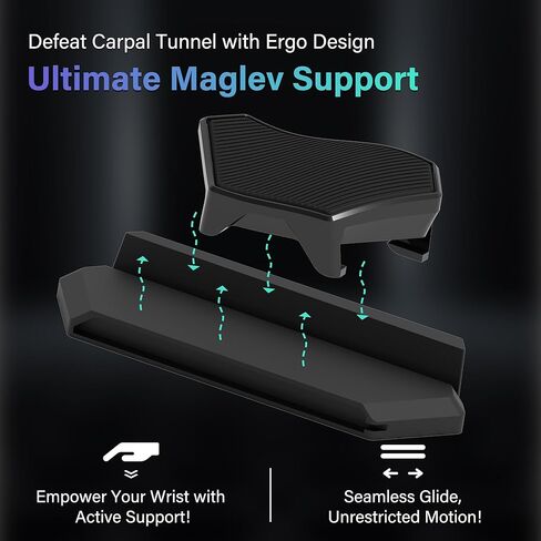 Yagee Keyboard Wrist Rest, Maglev Wrist Support for Carpal Tunnel, Comfortable Typing Pain Relief, Anti-Fatigue, Ergonomic Arm Posture, Computer Supplies for Gaming & Working in Kuwait