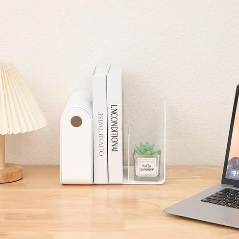 Desk Organizer Office Organization and Desktop Storage, Vertical Magazine File Holder for Desk White, 4 Compartment Stationary Pen Organizer in Saudi Arabia