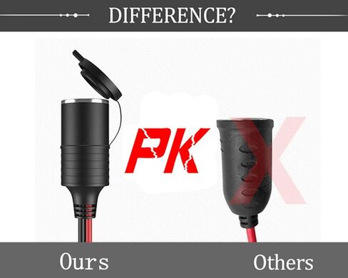 Car Cigarette Lighter Plug to SAE Quick Disconnect Adapter Extension Charging Cable 3.3 FT/16A Heavy Duty Power Supply CordCar Cigarette Lighter Plug (Female Socket) in Saudi Arabia
