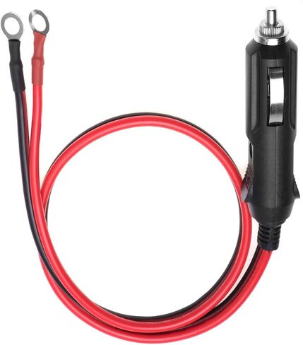 Camecho Car Cigarette Lighter Adapter Power Plug/Aux Socket Plug Connector 15A Male 12V for Vehicle Backup Camera System/Air Pump/Electric Cup with 1.65FT Extention Cable in Saudi Arabia