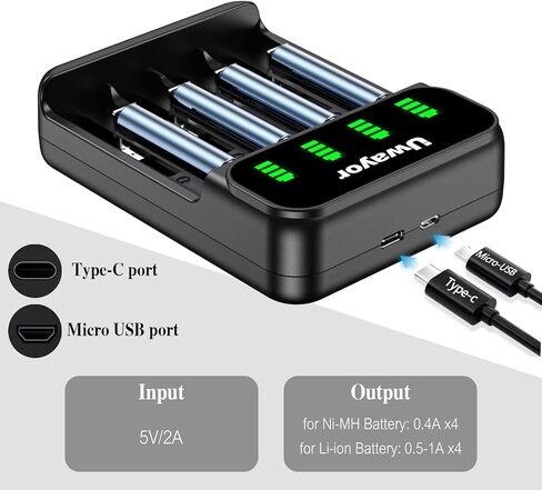 18650 شاحن بطارية 4 فتحات العالمي LED عرض شاحن بطارية ل 21700 20700 22700 26650 22650 26700 18350 18650 17650 17670 16340 3.7 فولت بطارية ليثيوم أيون قابلة للشحن in Kuwait