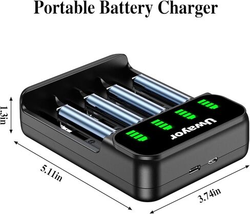 18650 شاحن بطارية 4 فتحات العالمي LED عرض شاحن بطارية ل 21700 20700 22700 26650 22650 26700 18350 18650 17650 17670 16340 3.7 فولت بطارية ليثيوم أيون قابلة للشحن in Kuwait