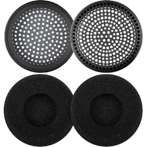 SOULWIT Replacement Earpads for Grado RS1, RS1e, RS1i, RS1x, RS2, RS2e, RS2i, RS2x, Ear Pads Cushions for Alessandro Music Series M1, M1i, M1x, M2, M2i, M2x, Mpro, M pro x - Black