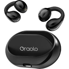 Oraolo Open Ear Headphones, Bluetooth 5.4 Wireless Earbuds with Stereo Sound, ENC Clear Call, 21H Playtime, Type-C Charging, Touch Control, IPX6 Waterproof Open Ear Clip-On Earbuds for Outdoor Sports