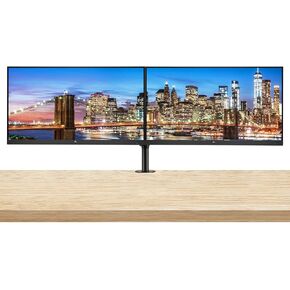 HP EliteDisplay E24 G4 24 Inch IPS LED Backlit Monitor 2-Pack Bundle with FHD 1920 x 1080, Blue Light Filter, HDMI, VGA, DisplayPort, Fully Adjustable Desk Mount Monitor Stand