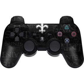 Skinit Decal Gaming Skin Compatible with PS3 Dual Shock Wireless Controller - Officially Licensed NFL New Orleans Saints Black & White Design