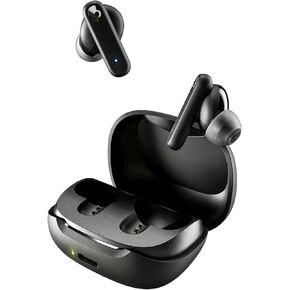 Skullcandy Smokin' Buds In-Ear Wireless Earbuds, 20 Hr Battery, 50% Renewable Plastics, Microphone, Works with iPhone Android and Bluetooth Devices - Black (Renewed)