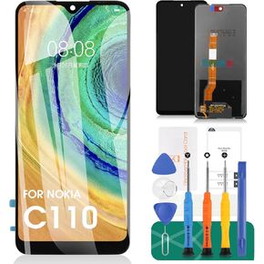 for Nokia C110 Replacement Screen for Nokia C110 LCD Digitizer Repair Kits for Nokia N156DL Touch Screen Display Assembly Replacement 6.3"