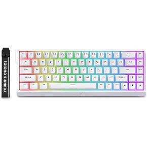 FKZ MCHOSE ACE 68 Magnetic Switch RGB Gaming Keyboard,Hall Effect Rapid Trigger Keyboard 60% Hyper-Fast Adjustable Actuation Side Printed Keycaps 8K Hz Polling Rate for Mac/PC Game (Black)