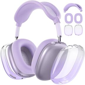 3-in-1 Silicone Case Cover for AirPods Max Headphones, Apple AirPod Max Accessory Protective Cover, Headband/Ear Cups/Ear Pad Covers, Anti-Scratch and Sweatproof