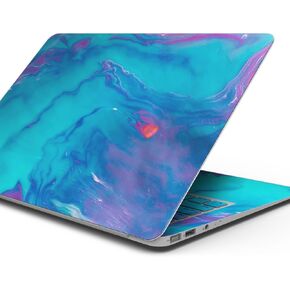 Compatible with MacBook Pro 14" M3 (A2992) - Skin Decal Protective Scratch Resistant Vinyl Wrap - Marbleized Ocean Blue