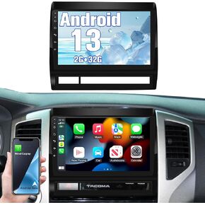 Radio for Tacoma: 4+64g Stereo مع Bluetooth AM FM Carplay Auto لـ Toyota Tacoma Truck 2005-2015 ، 9 "