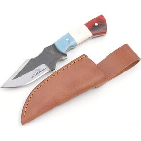 8-Inches Custom Handmade Hunting Outdoor Camping Knife With Leather Caryying Case