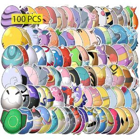 ملصقات رسائل بلوك لعبة البكسل (100 PCS) أحرف وملصقات أرقام PVC ممتلئة بزجاجة ماء لزجاجة التزلج على الحفلات.