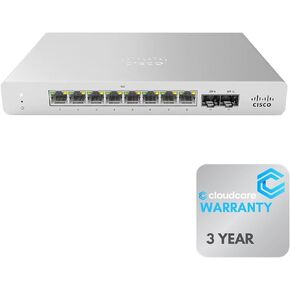 MS120-8LP 8 Port PoE Cloud Managed Switch (MS120-8LP-HW) | Desktop or Wall Mountable | Stay Protected with ACE 3 Year Warranty (No License Included)