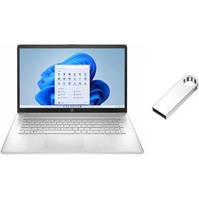 Hp 17.3" Touchscreen HD Laptop | AMD Ryzen 5 7530U (Beat i7-1255U) | Integrated AMD Radeon Graphics | 32GB RAM | 1024GB SSD | Windows 11 Home | Bundle with 64GB USB Flash Drive