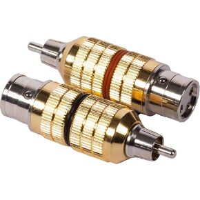 Clear Female XLR to Male RCA Adapters (CGA FXLR-MRCA) - 2 Pieces (1 Pair)