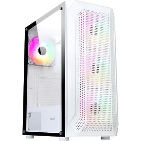 Gaming Computer Desktop Gaming PC Custom Built 8-Core RYZEN 7 CPU 4.6 Ghz Turbo 32GB RAM 1TB SSD NVME Radeon Graphics Plug and Play Tower RGB Lights PC System Windows 11 Pro