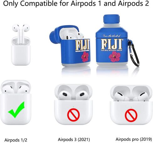 Case for AirPods 2nd/1st Generation Earbuds, Suublg Silicone Cartoon Case Protective Shockproof Covers with Multiple Styles of Design for AirPods 1 and for AirPods 2 in Saudi Arabia