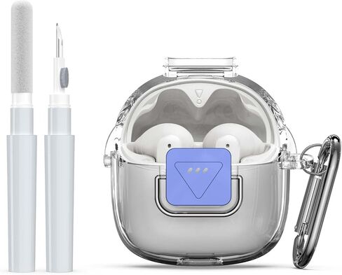 Upgrade Secure Lock for JBL Tune Flex 2 Case Cover with Cleaner kit, Clear TPU Protective Cover with JBL Tune Flex 2 True Wireless Noise Cancelling Earbuds Charging Case with Carabiner-Clear in Kuwait