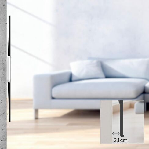 HAMA FISTER TV WALL MOUNT لضمان 10 سنوات (MOUNT WALL TV TV FLAT ، 75 كجم كحد أقصى ، قوي ، لشاشات LCD/LED/OLED/PLASMA من 81 سم إلى 191 سم (32 إلى 75 ") ، Vesa Max 400 × 400) أسود in Kuwait