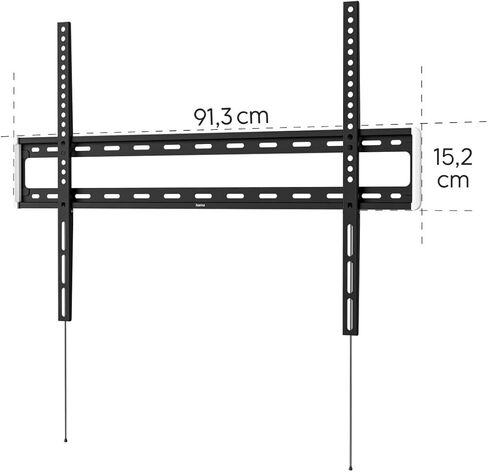 HAMA FISTER TV WALL MOUNT لضمان 10 سنوات (MOUNT WALL TV TV FLAT ، 75 كجم كحد أقصى ، قوي ، لشاشات LCD/LED/OLED/PLASMA من 81 سم إلى 191 سم (32 إلى 75 ") ، Vesa Max 400 × 400) أسود in Kuwait