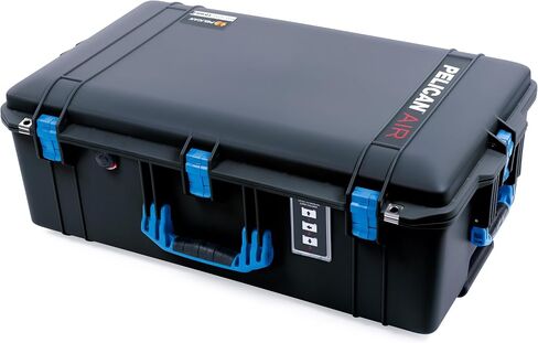 Pelican 1595 Case by ColorCase - Black - Large Sized Waterproof Case with Grey Padded Dividers & Mesh Lid Organizer - Red Handles & Latches in Kuwait