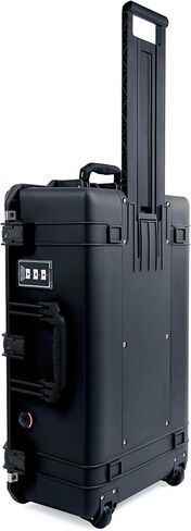 Pelican 1595 Case by Colorcase - أسود - حالة مقاومة للماء كبيرة الحجم مع مقاطعات رمادية مبطنة ومنظم غطاء الشبك in Kuwait