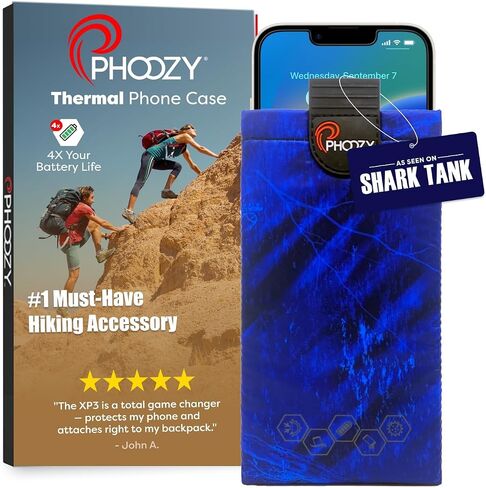 PHOOZY XP3 Thermal Phone Case with Patented Chromium Barrier - Insulated Pouch Extends Battery Life 4X in Hot Weather - Military-Grade Protection for Outdoor Adventures - Large Black in Saudi Arabia