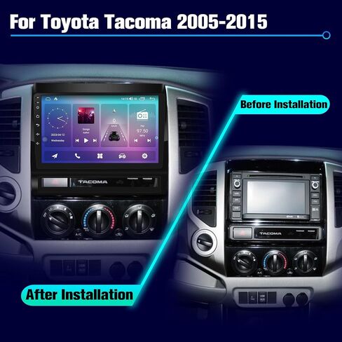 Radio for Tacoma: 4+64G Car Stereo with Bluetooth AM FM Carplay Auto for Toyota Tacoma Truck 2005-2015, 9" Aftermarket Touch Screen Android System Head Unit Play with Backup Camera FMAM GPS for Apple in Saudi Arabia