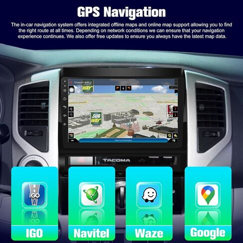Radio for Tacoma: 4+64G Car Stereo with Bluetooth AM FM Carplay Auto for Toyota Tacoma Truck 2005-2015, 9" Aftermarket Touch Screen Android System Head Unit Play with Backup Camera FMAM GPS for Apple in Saudi Arabia