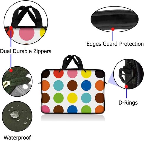 LSS 17-17.3" Laptop Sleeve Bag Compatible with Acer, Asus, Dell, HP, Sony, and More | Carrying Case Pouch w/Handle,Hedgehog in Kuwait