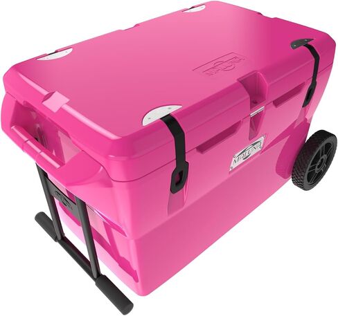 Maluna 70 Quart Wheeled Hard Cooler| Rotomolded | Insulated Portable Ice Chest Box for Drinks, Beverages, Beach, Camping, Picnic, Hunting, Fishing, Boating | Made in USA in Saudi Arabia
