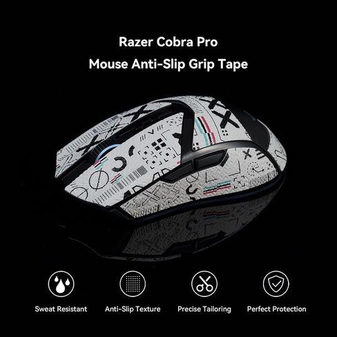 Mouse Anti Slip Grip Tape, Sweat Resistant Protective Sticker for Razer Cobra Pro Gaming Mouse DIY Kit (Color : 5) in Kuwait