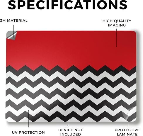 Laptop Skin Compatible with Surface Laptop 7 13.8" (2024) - Red Chevron - Premium 3M Vinyl Protective Wrap Decal Cover - Easy to Apply | Crafted in The USA by MightySkins in Saudi Arabia
