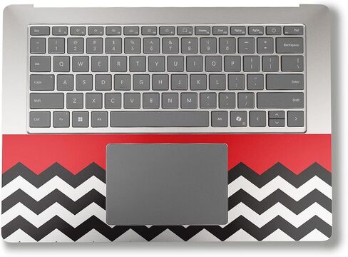 Laptop Skin Compatible with Surface Laptop 7 13.8" (2024) - Red Chevron - Premium 3M Vinyl Protective Wrap Decal Cover - Easy to Apply | Crafted in The USA by MightySkins in Saudi Arabia