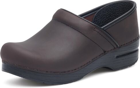 Dansko Professional Slip-On Clogs for Women-Rocker Sole and Arch Support for Comfort-Ideal for Long Standing Professionals-Nursing, Food Service, Healthcare Professionals Grey Microbuck 9.5-10 M US in Saudi Arabia