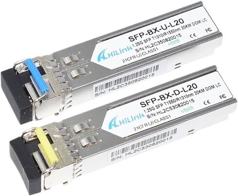 الألياف المفردة Mini GBIC 1G 1.25G 1310NM/1550NM 10km/20km DOM SFP LC (1PAIR 20km LC) in Kuwait