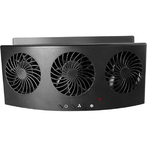 Car Window Fan Cooling Ventilation Car Exhaust Fan 4000 RPM Speeding USB Powered Eliminate Smells Two-Speed Summer All-Purpose for with Three (Black) Window Fans for