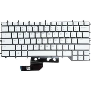 Laptop Backlit US Keyboard Replacement for Dell Alienware M15 R2 R3 R4 RGB Backlight US White CN:0Y00RH