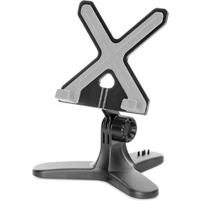 WeatherTech TabletHolder (Black/Grey) with Graphite Billet Knobs - Tablet Holder for Desktop, Tabletop or Kitchen Counter Top Non Slip Multi Surface Holder