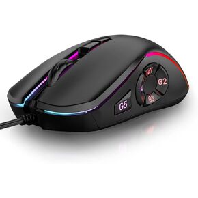 RGB Gaming Mouse, 6 Levels Adjustable DPI 7200dpi Wired Gaming Mouse, Portable USB Gaming Mouse, Wired Computer Mice for Home Office