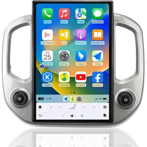 Qualcomm Car Radio Stereo for Chevrolet Colorado GMC Canyon 2015-2018 Replacement CarPlay Android Auto 14.4 Inch Vertical Screen Upgrade Tesla Style with DSP SWC Bluetooth Audio