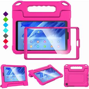 MAISON Kids Case for Samsung Galaxy Tab A9 8.7-inch 2023 SM-X110/X115/X117 & Galaxy Tab A7 Lite 8.7-inch 2021 T220/T225/T227 Shockproof, Built-in Screen Protector Stand Tablet Cover (Hot Pink)