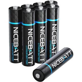 Lithium Batteries AAA, 1200mAh High Capacity, 1.5V Triple A Battery- 8 Count
