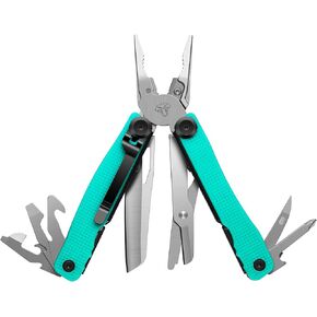 Multitool Pocket Knife for Men Women, Tactical Multi-Tool Pliers, Scissors with Clip, Nylon Sheath, All Safety Locking, Multipurpose Camping Survival Gear, Gifts Ideas