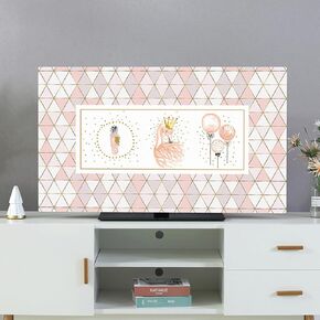 Television Computer Monitor Dustproof Cloth,Universal Cover Household Hanging Desktop Curved Screen Protective Film 360 °Three-Dimensional All-Inclusive Design(Size:55in(134x83cm),Color:C)