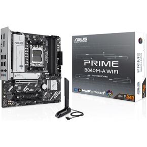 ASUS PRIME B840M-A WIFI AMD B840 AM5 DDR5 7600 2xDP HDMI 3x M2 USB3.2 WiFi 6E + BT AURA RGB 2.5Gbit LAN mATX ASUS 5X PROTECTION III, BIOS FlashBack Button