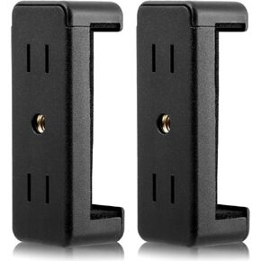 2 Pcs Universal Cell Phone Tripod Mount Adapter Expandable Phone Clip Phone Holder Clip Connector Head for Phone Stands Selfie Sticks Travel and More